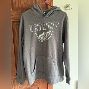 New Gray Detroit NHL Hoodie LARGE